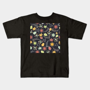 Colorful Floral Pattern Kids T-Shirt